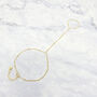Dainty Beaded Link Chain Gold Plated Bracelet And Ring, thumbnail 1 of 6