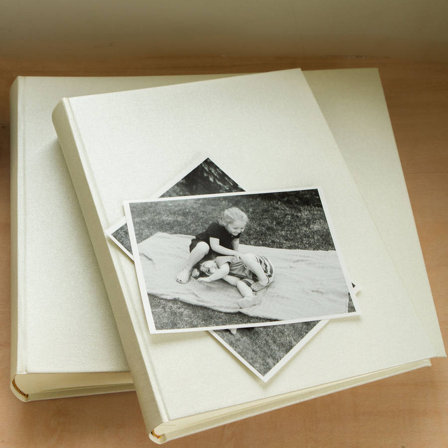 linen wedding photo album  by noble macmillan 