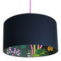 Rabarber Silhouette Lampshades In Deep Space Navy, thumbnail 1 of 6