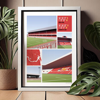 Sunderland Views Roker Park And Stadium Of Light Poster, 3 of 7