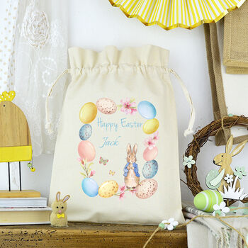 Personalised Drawstring Easter Egg Bag, 2 of 2
