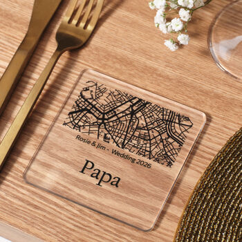 Personalised Acrylic Map Place Setting Coasters, 6 of 9