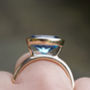 Blue Topaz Stacking Ring In 9ct Yellow Gold, thumbnail 2 of 5