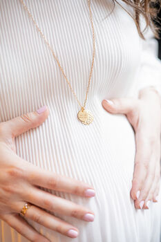 Personalised Hammered Double Disc Necklace, 2 of 6