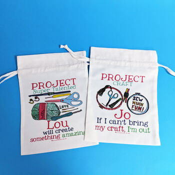 Personalised Craft Project Bag, 6 of 10