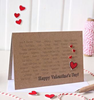 Personalised Valentine's Day Card With Love Hearts, 3 of 3