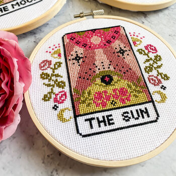 'The Sun' Tarot Cross Stitch Kit, 3 of 3