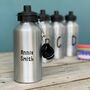 Silver And Black Initial Water Bottle, thumbnail 2 of 4