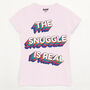 The Snuggle Is Real Women's Slogan T Shirt, thumbnail 1 of 1