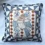 Bird Print Linen Cushion Cover, thumbnail 4 of 5