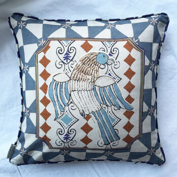 Bird Print Linen Cushion Cover, 4 of 5