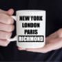 Personalised New York, London, Paris, Your Place Mug, thumbnail 4 of 5