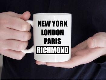 Personalised New York, London, Paris, Your Place Mug, 4 of 5