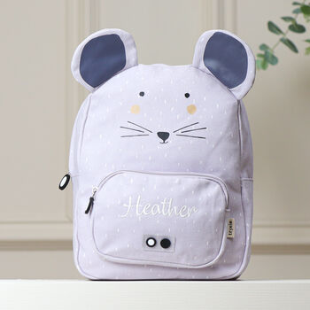 Personalised Trixie Mouse Backpack For Nursery, School, Holiday, 3 of 11