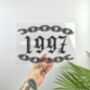 Personalised Year Clear Acrylic Vinyl Plaque Decor, thumbnail 1 of 7