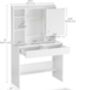 Dressing Table Modern Vanity Desk With LED Lights, thumbnail 11 of 12