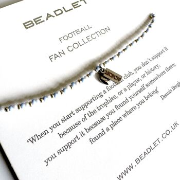 Manchester City Women Wsl Football Fan Bead Bracelet With Charms, 2 of 5