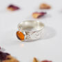 Amber Ring In Recycled Silver, thumbnail 1 of 7