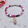 Personalised Bee/Owl Charm Bracelet, thumbnail 3 of 10