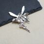 Sterling Silver And Shell Fairy Brooch, thumbnail 3 of 3