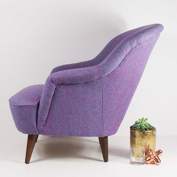 The New Pinta Armchair In Bute Purple Tweed, 3 of 6