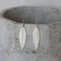 Sterling Silver Textured Palm Earrings, thumbnail 3 of 8
