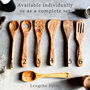 7pc Italian Olive Wood Kitchen Utensil Set, thumbnail 2 of 6