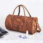 Leather Duffel Travel Bag, thumbnail 1 of 5