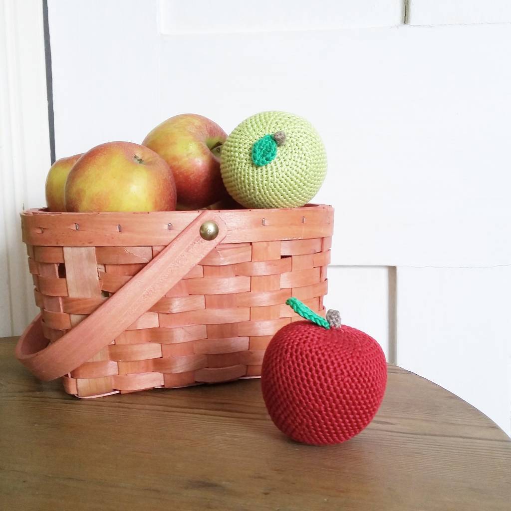 Apple Fruit Crochet Cotton Soft Toy, 1 of 10