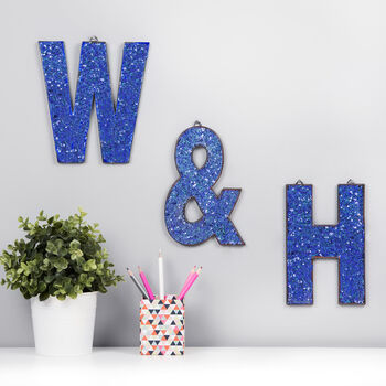 Bright Blue Glitter Letters, 2 of 3