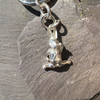 Lucky Easter Rabbit Keyring In Sterling Silver, 3 of 4