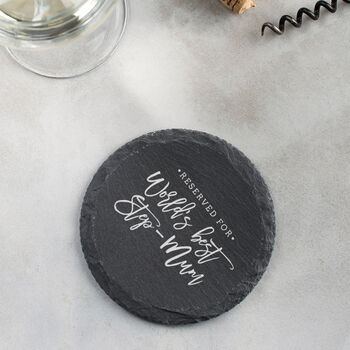 Worlds Best Mum Slate Coaster Gift, 7 of 8