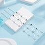 Sterling Silver Trillion Cut Cz Bezel Bracelet, thumbnail 6 of 12