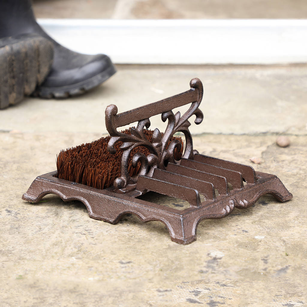 Cast Iron Garden Boot Brush And Scraper By Dibor