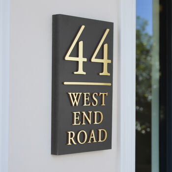 Portrait House Sign With Parallel Line, 3 of 6