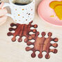 Personalised Walnut Jigsaw Coasters, thumbnail 4 of 11