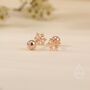Sterling Silver Snowflake Screw Back Earrings, thumbnail 5 of 12