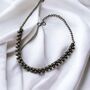 Statement Chain Indian Oxidized Ethnic Choker Necklace, thumbnail 1 of 3