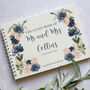 Blush Pink And Navy Roses Wedding Guest Book, thumbnail 1 of 8