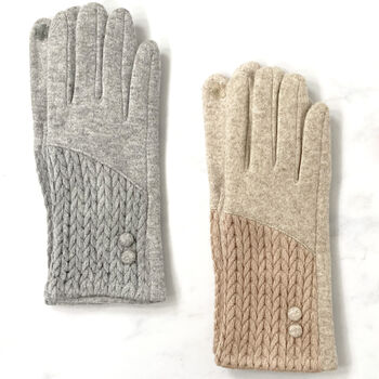 Ladies Soft Cashmere Blend Winter Gloves, 2 of 5