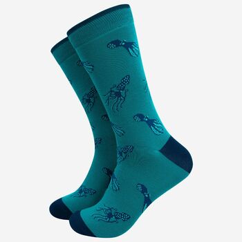 Men's Squid And Octopus Bamboo Socks, 2 of 4