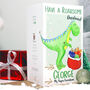 Personalised Dinosaur Relation Christmas Card, thumbnail 2 of 8
