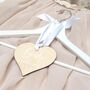 Personalised Brides Wedding Dress Hanger Heart Charm, thumbnail 4 of 8