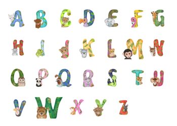 Personalised Children's Name Print | Nursery Wall Art | Animals, 4 of 10
