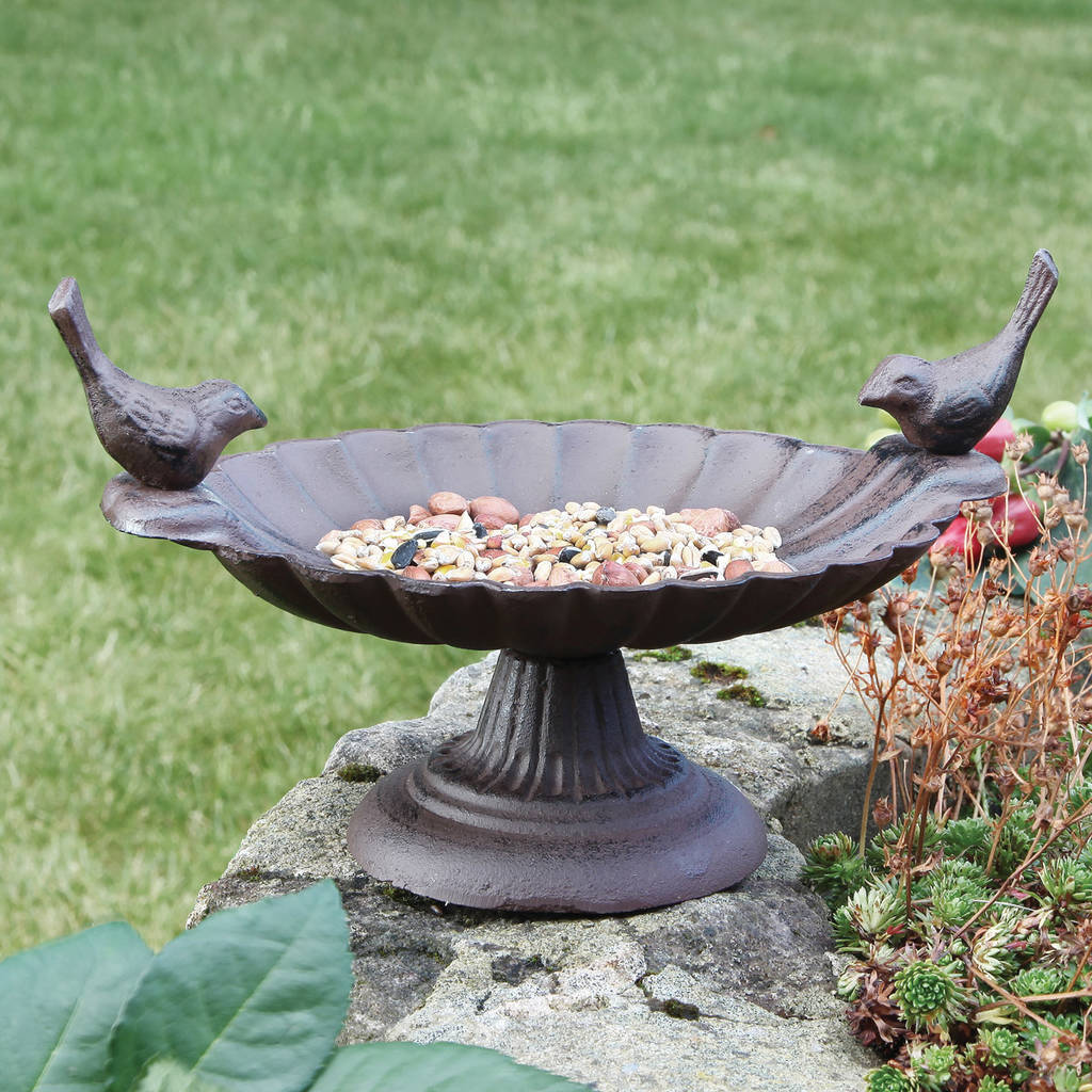 personalised antique style cast iron bird bath gift by dibor