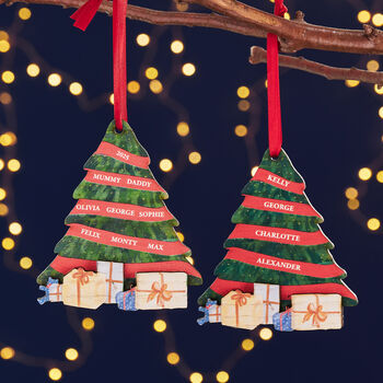 Colourful Family Tree Personalised Christmas Decoration, 5 of 7