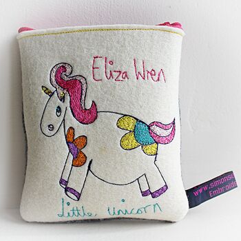 Personalised Unicorn Purse, Embroidered, 10 of 12