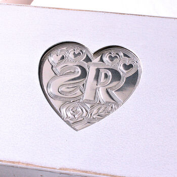 Personalised Wedding Heart Monogram Couple's Memory Box, 3 of 3