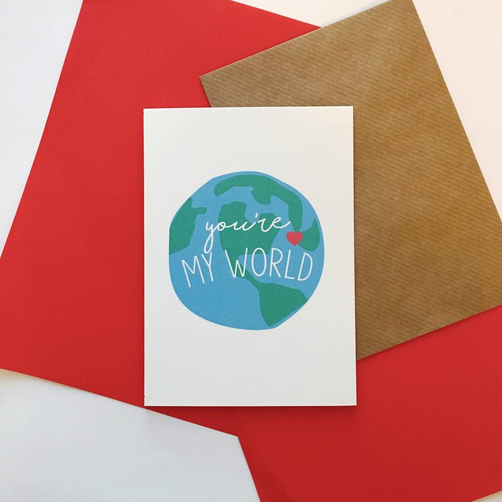 cute 'you're my world' card by xoxo designs by ruth ...