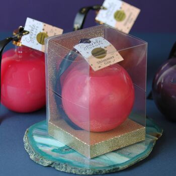 Large Size Filled Flavoured Gin Bauble With Shimmer, 4 of 5
